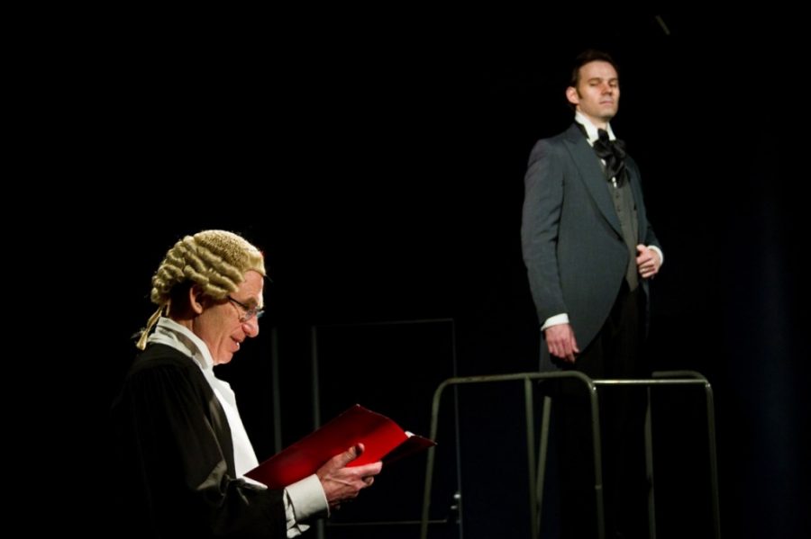 Robert Ian Mackenzie and Michael Halling in "The Trial of Oscar Wilde". Photo by Brynne McManimie.