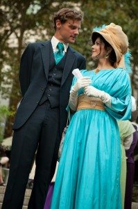 Boomerang Theatre Company in "Love's Labour's Lost" at Bryant Park.  Photo by Isaiah Tanenbaum.