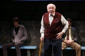  Peter Maloney (with James Russell and Billy Carter behind) in "Port Authority." Photo Credit: Carol Rosegg