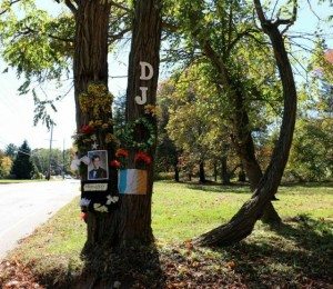 DJ Wheeler memorial tree in Lincroft, NJ. Photo by Vinnie Favale.