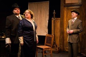 Brian Silliman, Heather E. Cunningham, and Matthew Trumbull in The Butter and Egg Man. Photo Credit: Kyle Connolly.
