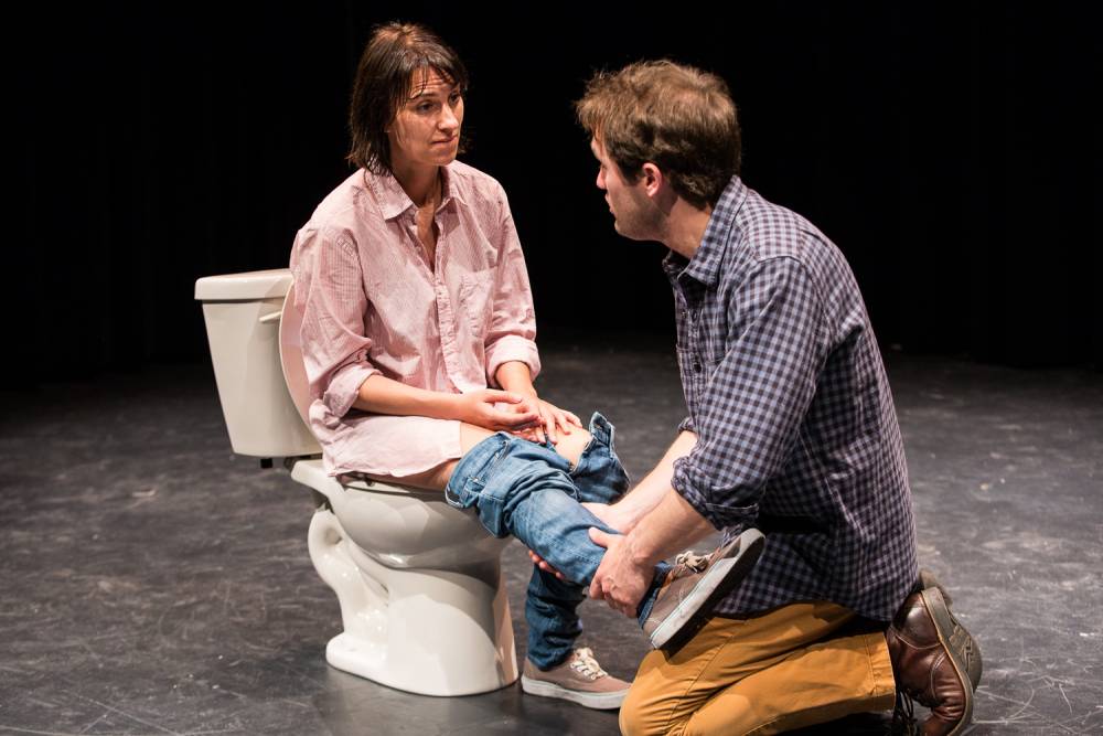 Jennifer Bareilles and Harrison Unger in Maybe Tomorrow. Photo credit: Al Foote III