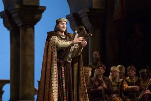 Peter Mattei as Wolfram in Wagner's Tannhäuser. Photo by Marty Sohl/Metropolitan Opera.