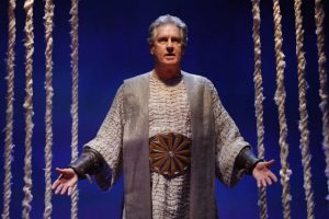 Pictured: Paul O'Brien as Creon in THE BURIAL AT THEBES at The Irish Repertory Theatre. Photo credit: Carol Rosegg.