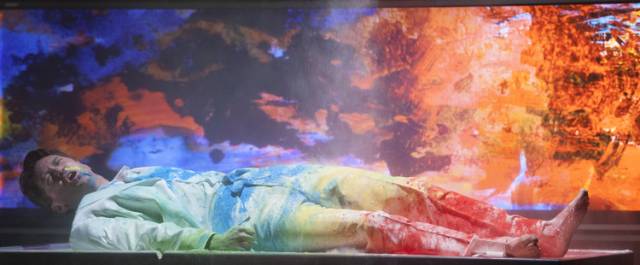 Christopher Burchett in the World Premiere of Buried Alive, courtesy Fargo Moorhead Opera