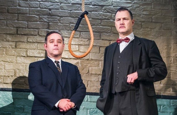 Andy Nyman and David Morrissey in Hangmen at Wyndham's Theatre. Photo Tristram Kenton.