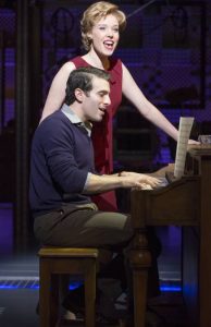 Jarrod Spector as Barry Mann and Jessica Keenan Wynn as Cynthia Weil in Beautiful - The Carole King Musical on Broadway at the Stephen Sondheim Theater (c) Joan Marcus