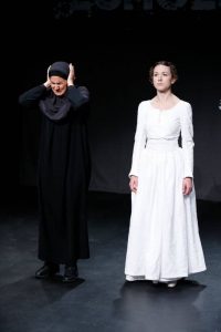 Filipa Braganca and Felicity Houlbrooke in ECHOES, part of Brits Off Broadway at 59E59 Theaters. Photo by Carol Rosegg.