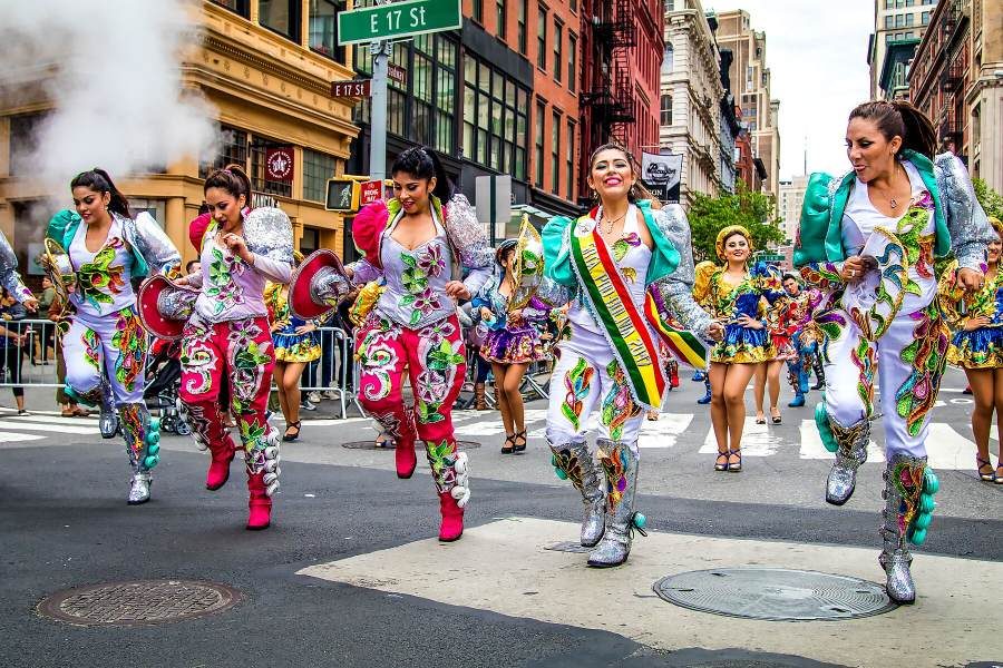 Dancers performing in the 2017 Dance Parade